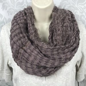 NEW Muted Purple Fuzzy Texture Infinity Loop Scarf